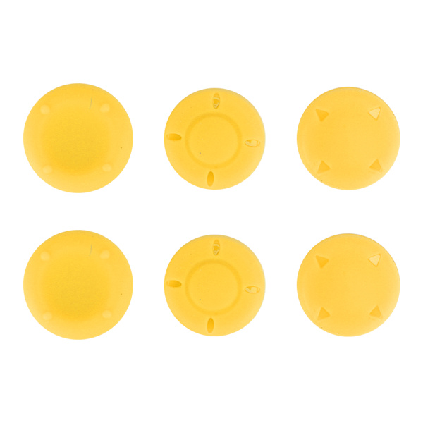 6 st Joystickhöjande Anti-Halk Silikonknappskydd för Switch Lite (Gul)