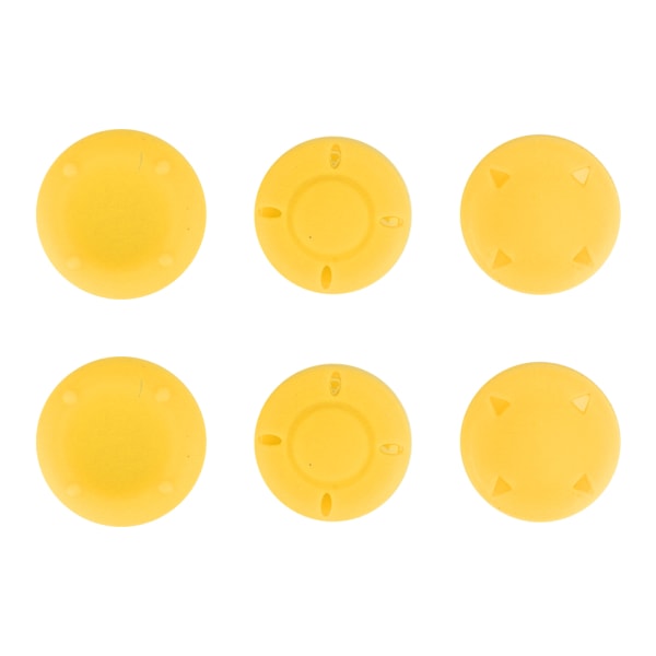 6st för Switch Lite Joystick Höjd Anti-halk Silikonknappar Set(gul)