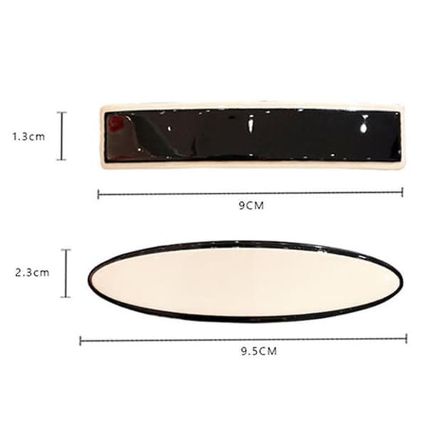 Hårklämmor i modedesign, multifunktionell hårnål för utomhusresor Black Oval