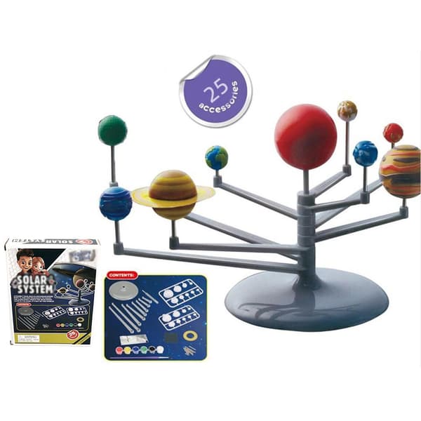 DIY Solsystem 9 Planeter Model Kit med Pensel Videnskabsuddannelseslegetøj til Børn