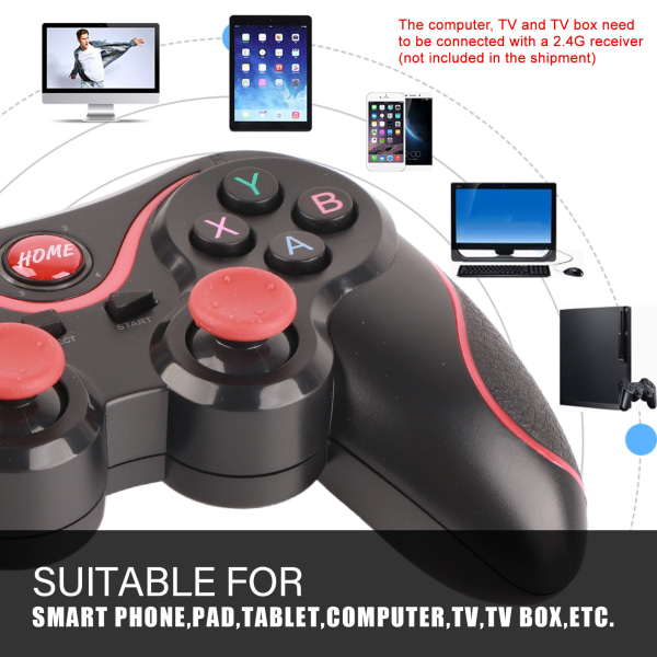 S3- Bluetooth peliohjain Gamepad-ohjainsauva IOS:lle/Android-matkapuhelimen tablet-TV Boxille
