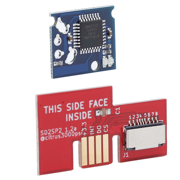 Chip SD2SP2 Micro-minneskort-adapter Mini Disc DVD-tillbehörssatser för NGC-spelkonsol Röd