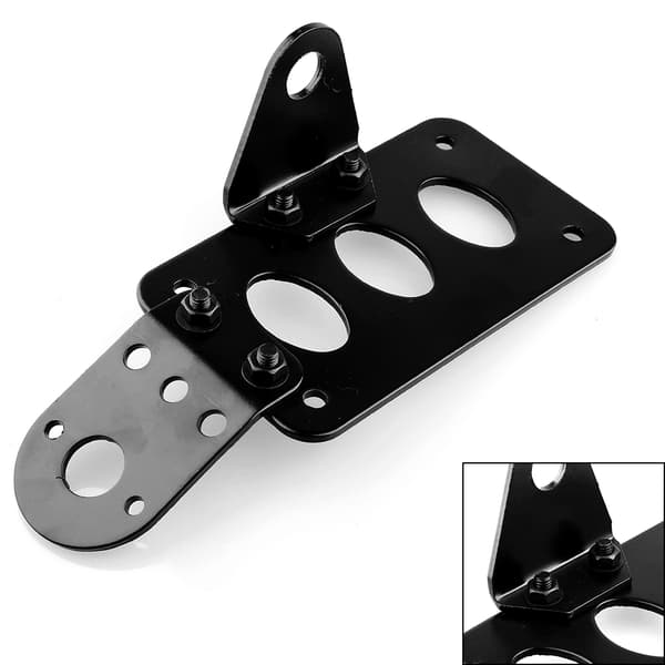 Motorcykel Bremse Baglygte Nummerplade Side Montering Metal Beslag Sort