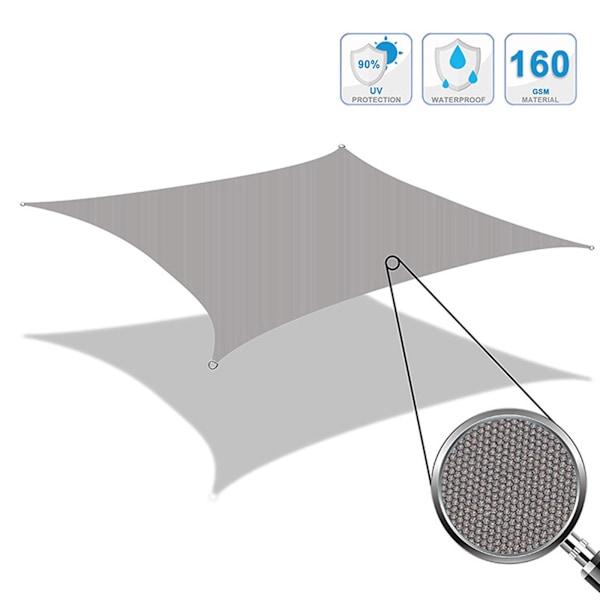 Rektangulær 2*3m skygge sejl have swimming pool udendørs gårdhave Oxford stof vandtæt og UV-resistent (rød)