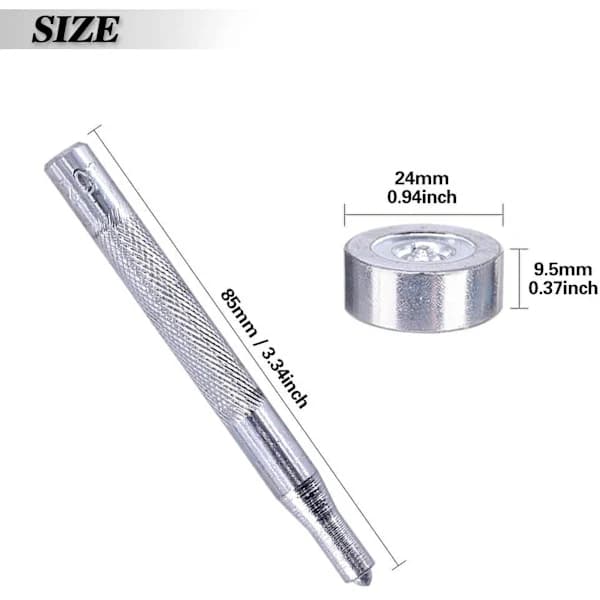 Boat Cover Snap Fasteners Kit in Marine Grade SS, 40 Sets (120 Pcs), Incl. Mounting Tools, Silver