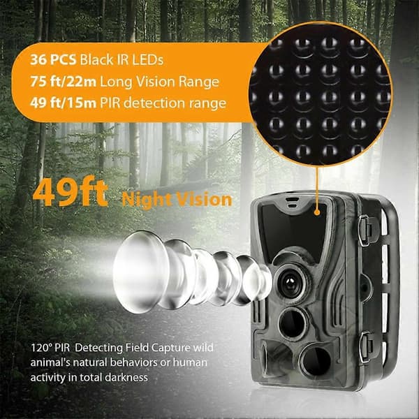 HC-801A 4K UHD 36MP 4G LTE Night Vision Motion Camera APP Wireless Control Trail Camera for Outdoor Use