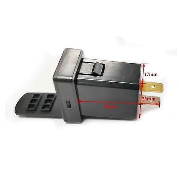Billader med hurtiglading, 3 ladeportar, dobbel USB-adapter for 3 2018 2019, rødt lys