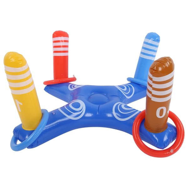 Uppblåsbart Pool Toss Spel Sommar Simbassäng Flytande Festtillbehör Blå