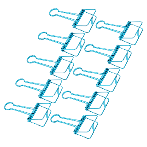 Blå 51mm 30stk Metall Binderklips for Kontor Dokument Organisering