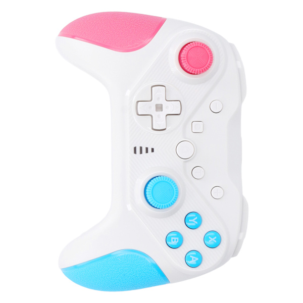 Trådløs Spilcontroller med 4 Programmerbare Knapper, 6-akset Sensor, USB-controller til Konsol, Pink Blå