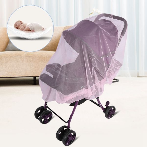 1 st. Myggnät för barnvagn - Insektskyddsnät för barnvagn (Rosa)