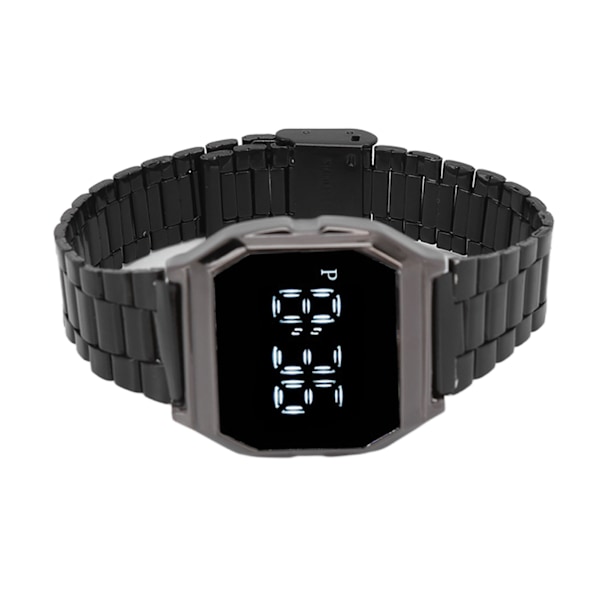 Tetragonum Digital LED Sports Ur til Studerende - Sort, med Foldbar Spænde, Alarm, Timer og Natlysfunktioner til Daglig Brug