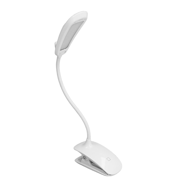 USB-laddningsbar LED-klämlampa med 3 ljusstyrkenivåer - Vikbar & flexibel svanhalsdesign för sovsalar och läsning