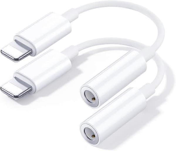 2-pak iPhone Jack-adapter Lightning-adapter 3,5 mm Jack-stik Hovedtelefonadapter Aux Audio Jack-kabel Headset Dongle Tilbehør til iPhone 14/13/12/11/X
