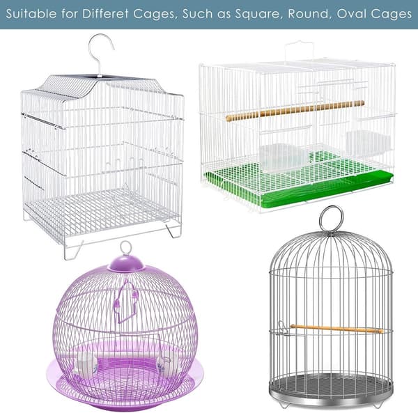 Bird Cage Net - Universal Splash Guard Seed Catcher Dust for Skirt Dustproof Net Accessory 40*150-220 cm White_yu