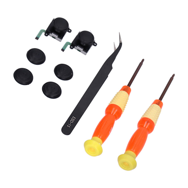 QM2107093 2-pack Joystickersättningskit Hållbar 3-dimensionell analog joystick med skruvmejsel för Switch-konsol