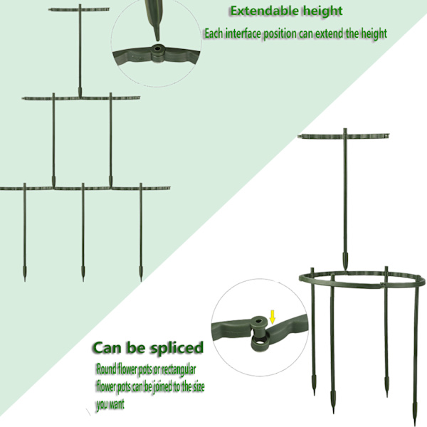 (6 sarjaa, 25 cm pitkä) Anti-pudotus teline / voidaan liittää ympyräksi tai monikulmioksi ja pinota ylöspäin