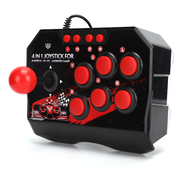 Arcade Fight Stick Trådbunden Arcade Joystick Arcade Speltillbehör för Switch/PC/PS3
