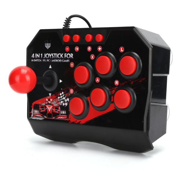 Arcade Fight Stick Wired Arcade Joystick Arcade Games Tilbehør for Switch/PC/PS3-W