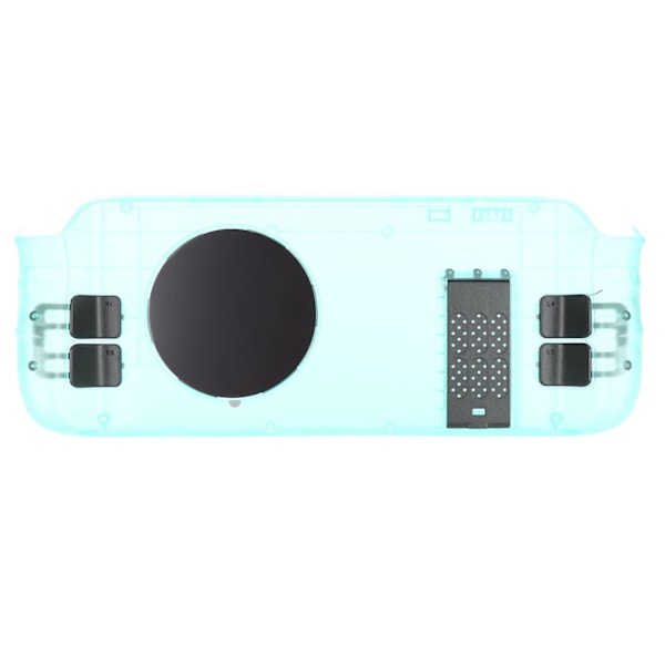 Bakplatta för Steam Deck med värmeavledning, DIY-utbyteshölje, extern halvledarkyla för Steam Deck, cyan transparent fodral
