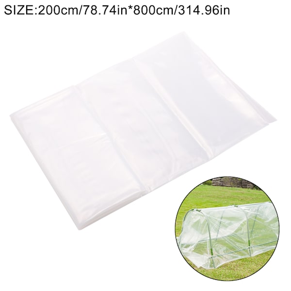 (1 stk/transparent spesifikasjon: 2*8m) PE plastfolie drivhus isolasjonsfolie regndekke