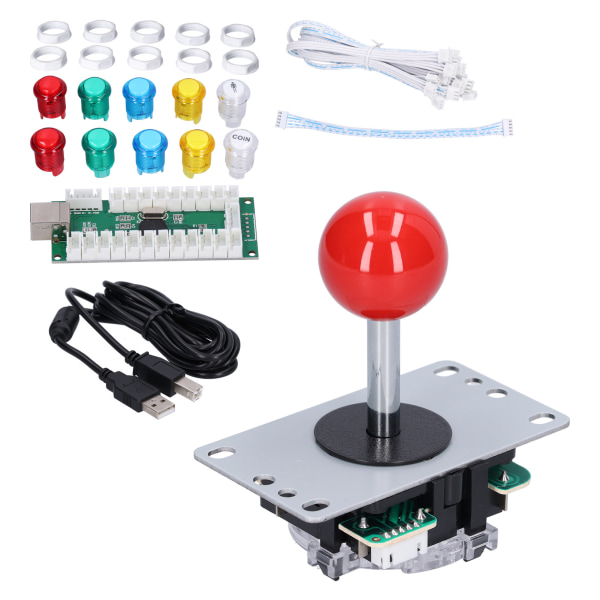 QM070912 Arcade Games DIY Kit med LED Arcade Buttons No Delay Encoder för Raspberry Pi DIY-projekt