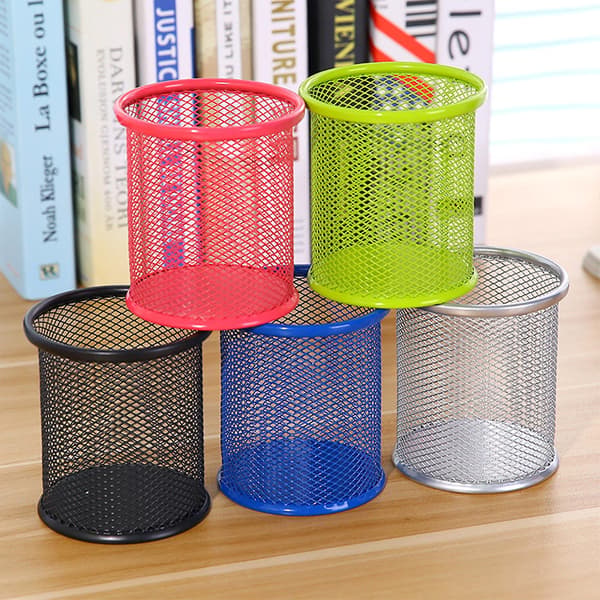 Penholder Multifunktionel Skrivebords Kosmetisk Opbevaringsboks Dekorativ Black Square