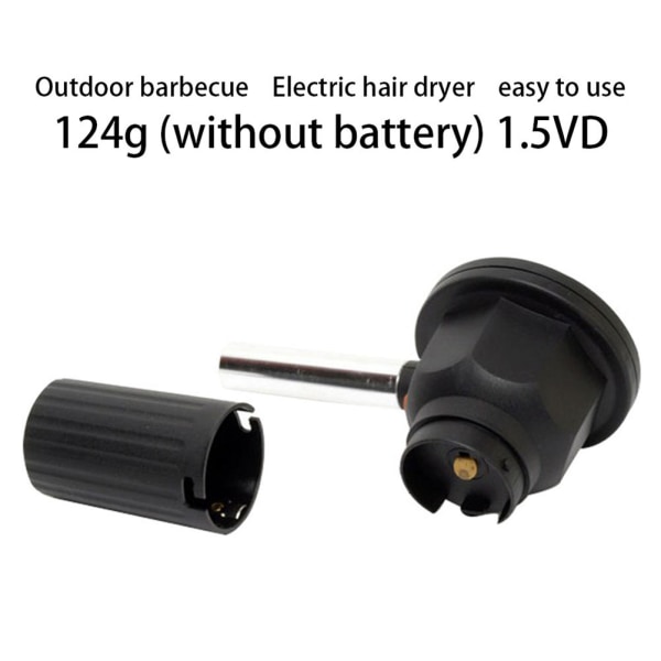 Mini Elektrisk Blåsare Bärbar Elgrillfläkt för Utomhuscamping Vandring