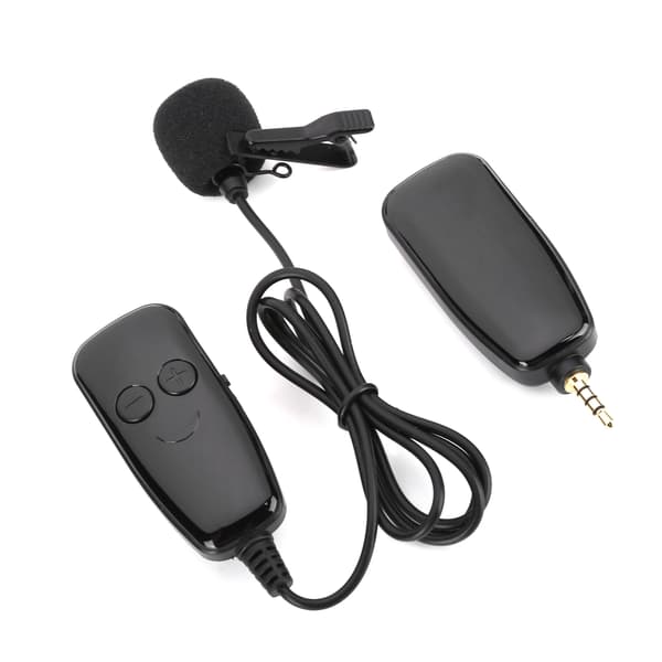 3,5 mm UHF Trådløs Mikrofon Clip On til Live Optagelse Vlog Interview