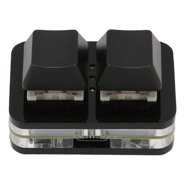 USB 2-näppäimen Mini-näppäimistö Mukautettava RGB LED-taustavalaistus Makro-ohjelmointi Näppäimistö Windowsille OS X:lle Linuxille Musta