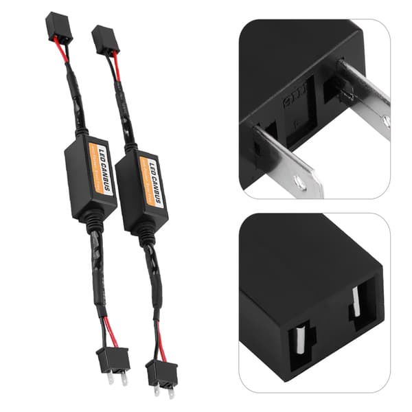 2 stk. LED Canbus Forlygte Dekoder Enhed Anti-Flimmer Modstande Fejlannullering til H7