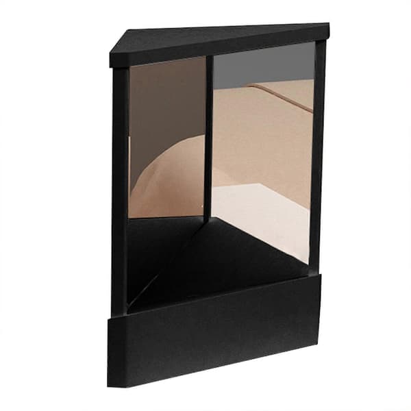 [02]Ikke-vendende spejl til makeupkompakt Makeupspejlgave til kvinder Sort Sort Black Large Size