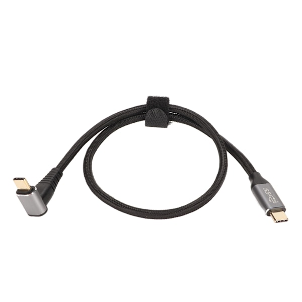 90 Graders USB-C-kabel 4K 60Hz Stöder PD100W Typ C 3.1 Gen2 Full Function USB-C Snabbladdningskabel för Steam Deck 50cm/19.7in