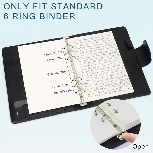 【bt02】A6 Refill Paper, 3-Pack 100GSM Thick Refillable Paper 6-Hole Refill Sheets Loose Leaf Refill 135 Sheets (270 Pages)