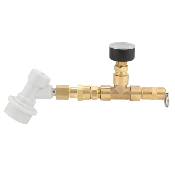 Trykregulator Måler Ventil 0-30PSI Hvidt Stik til Brygningsudstyr