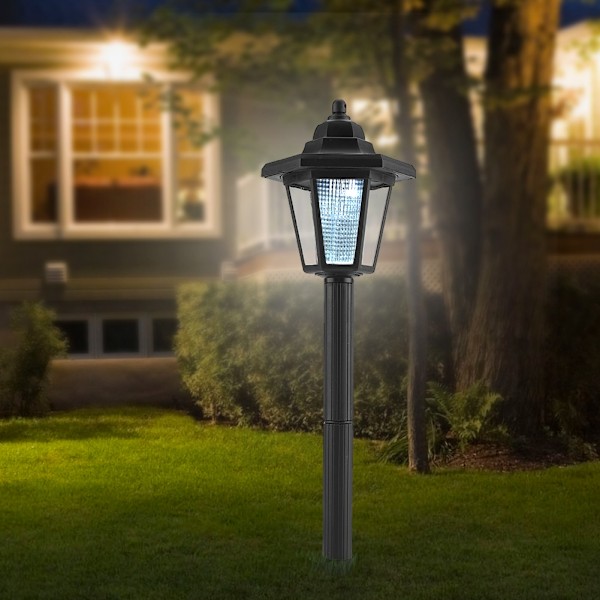 Solcellsdriven LED-gräsmatta lampa för utomhus trädgård gångväg belysning och säkerhet