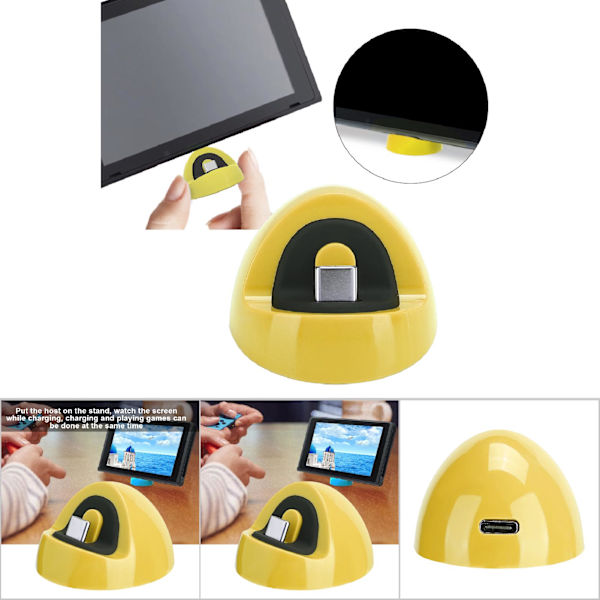 Yleinen Kannettava Mini Pelikonsolin Latausjalusta Lataustelinepidike Switch Litelle (Keltainen)