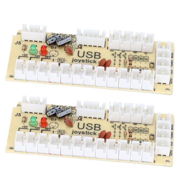 Arcade-spillkontroll USB-koder Zero Delay USB til Joystick-knapp for PC for MAME for Raspberry Pi RetroQM070913 (Dobbel)