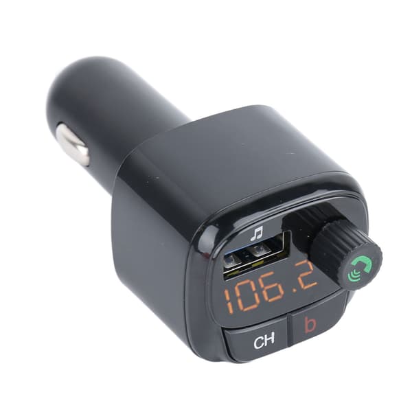 Bluetooth 5.0 FM-sender MP3-spiller Dobbel USB billader