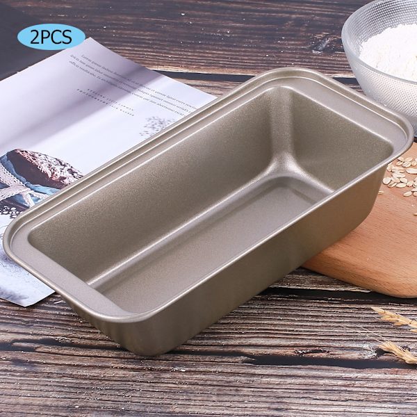 Rektangulær Toastform Kulstofstål Nonstick Brød Kageform Bageform Guld