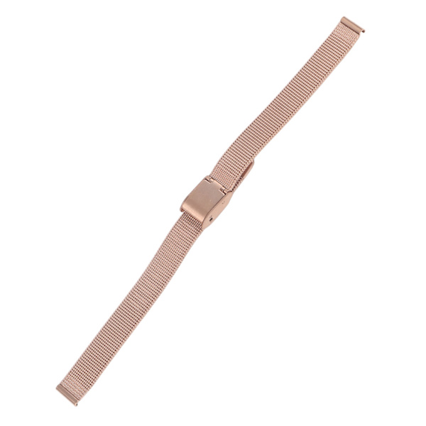 Roséguld Armband i Rostfritt Stål - Vävt Ersättningsband för Män och Kvinnor, 0,39 tum Bredd