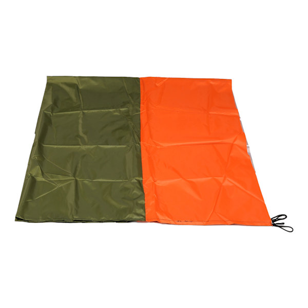 Isolerande Solskydd Multifunktionell Sandtät Vattentät Strandcampingmatta för Utomhus Dubbel Färg (Orange Grön)