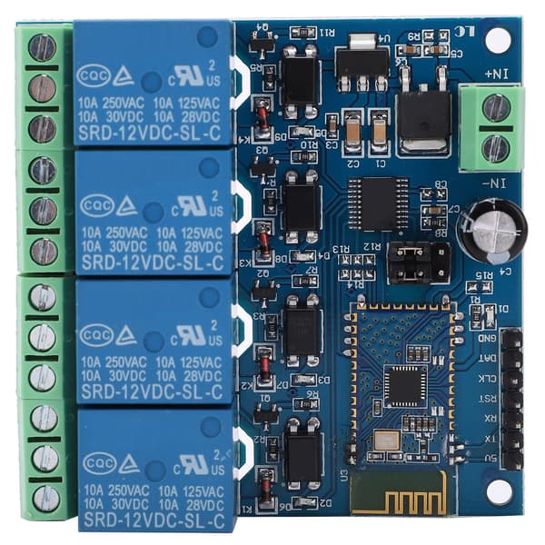 12V 4-kanals Bluetooth Relä Smart Modul Fjärrkontroll för Android App
