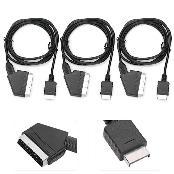 3 kpl ammattimaista äänisignaalikaapelia RGB Scart -johdot sopivat Sony/PS2/PS3 -pelikonsolille