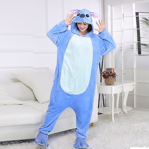 Män Pyjamas (xxl 180-200cm) Kigurumi Onesie För Vuxna Kvinnor Toffel Dragkedja Djur Pyjamas En-delad Pijama Cosplay Kostym Present Zippers onesie M