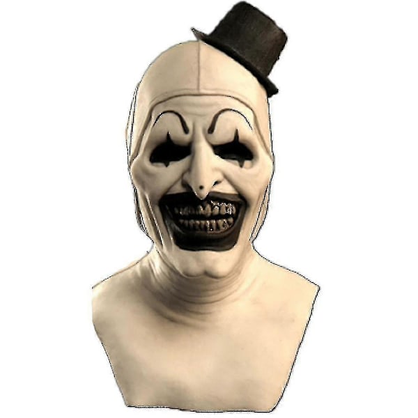 Cgmgtsn Vuxen Terrifier 2 Art The Clown Cosplay Kostym Jumpsuit Hatt Kläder Halloween Karneval Dräkt_FM18 Only Mask L