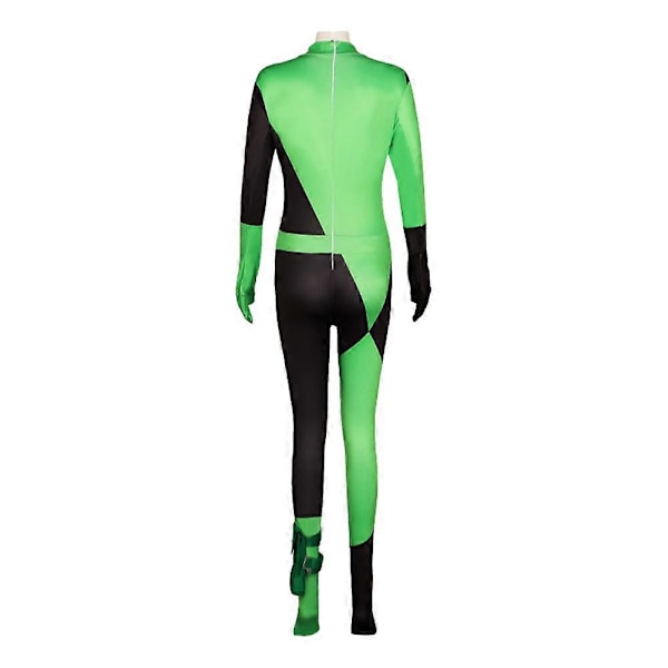 Anime Cos Shego Cosplay Kostym Outfit Fantasy Bodysuit Halloween Karneval Party Dräkt Tillbehör För Vuxen Kvinna Flicka Rollspel Female M