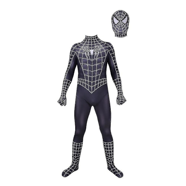 Halloween Herrarnas Svarta Remy Spiderman Cosplay Kostym Venom Symbiote Remy Dräkt Body Adult Hood Detachable XL