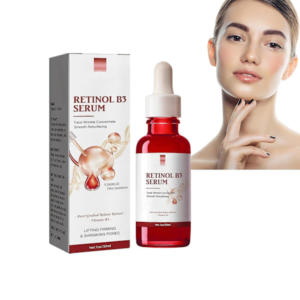 Retinol B3 Serum, Retinol Ansikts Serum med Vitamin B3, B3 Retinol Serum för Ansikte Anti Aging, Retinol Anti-rynkor Serum Reparera Rynkor & Solskador 1pcs