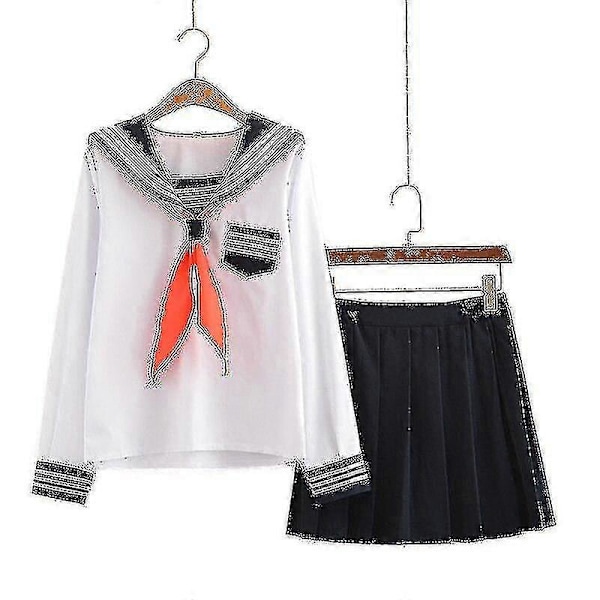 My Hero Academia Halloween-kostym Anime Boku No Hero Academia Himiko Toga JK Uniform Tröja Kappa Peruk Kostymer-c White long 3pcs Xl